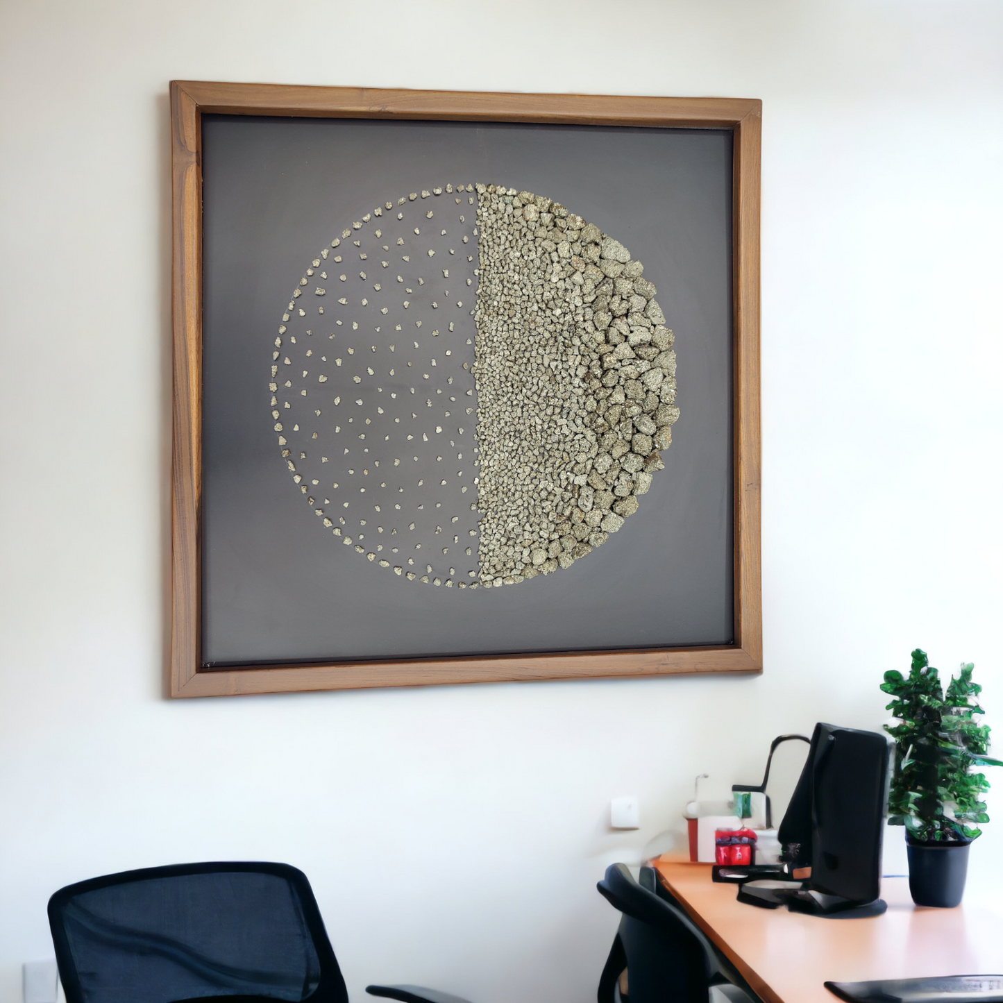 Pyrite Half Round Wall Art