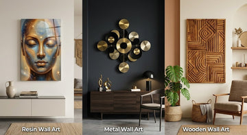resin vs metal vs wood art