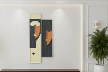 Abstract Face Wall Art: Premium Handcrafted Modern Decor | Nkartz