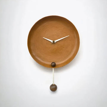wooden statement clock