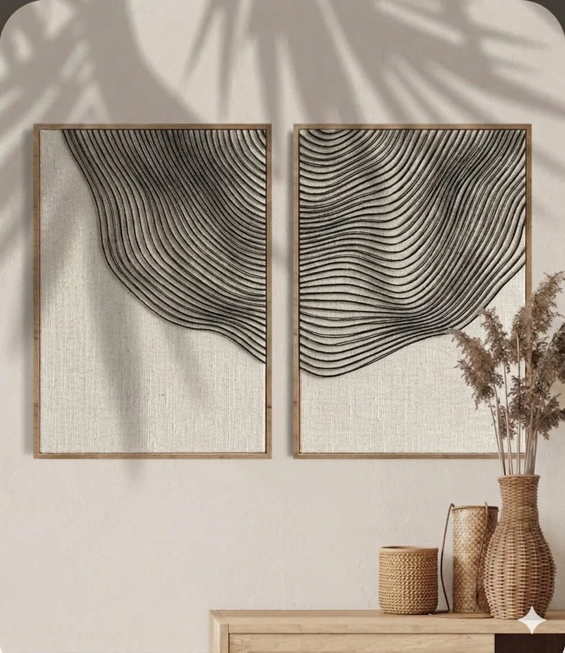 Modern Luxury Wall Decor for Living Room | Handcrafted Art Nkartz