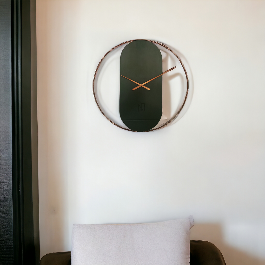 Designer Luxury Premium Minimalist Abstract Mordern  Metal And Wooden Pluto Wall Clock