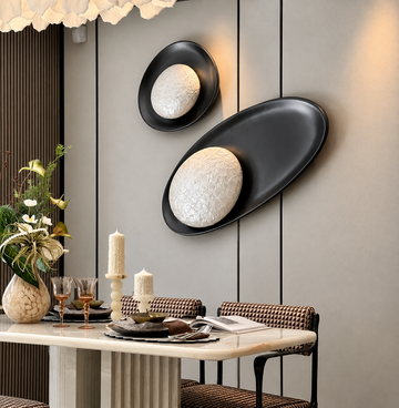 Premium Unique Luxury Modern Artisan Exclusive Handcrafted Abstract Pebble Duo Wall Art