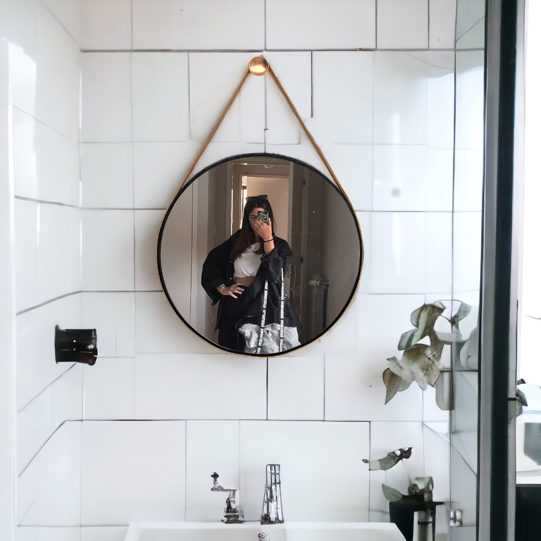 Asymmetrical Luxury  Modern Designer Unique Premium Belt Mirror