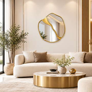 Asymmetrical Luxury  Modern Designer Unique Premium Zenvia Mirror