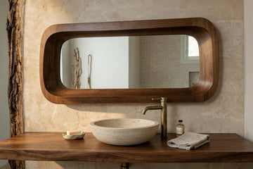 Asymmetrical Luxury  Modern Designer Unique Premium Emerald Mirror