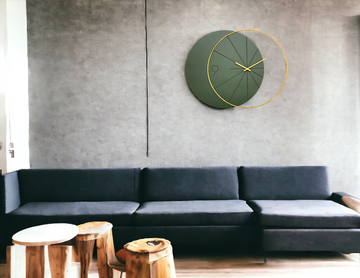 Designer Luxury Premium Minimalist Abstract Mordern  Metal And Wooden Jupiter Wall Clock
