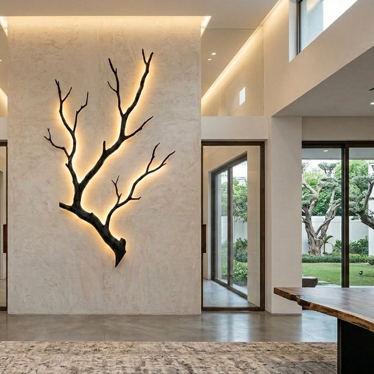 Premium Unique Luxury Modern Artisan Exclusive Handcrafted Abstract Branching Light Wall Art