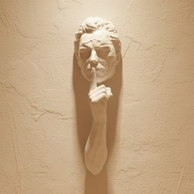 Premium Unique Luxury Modern Artisan Exclusive Handcrafted Abstract Silent Man Wall Art