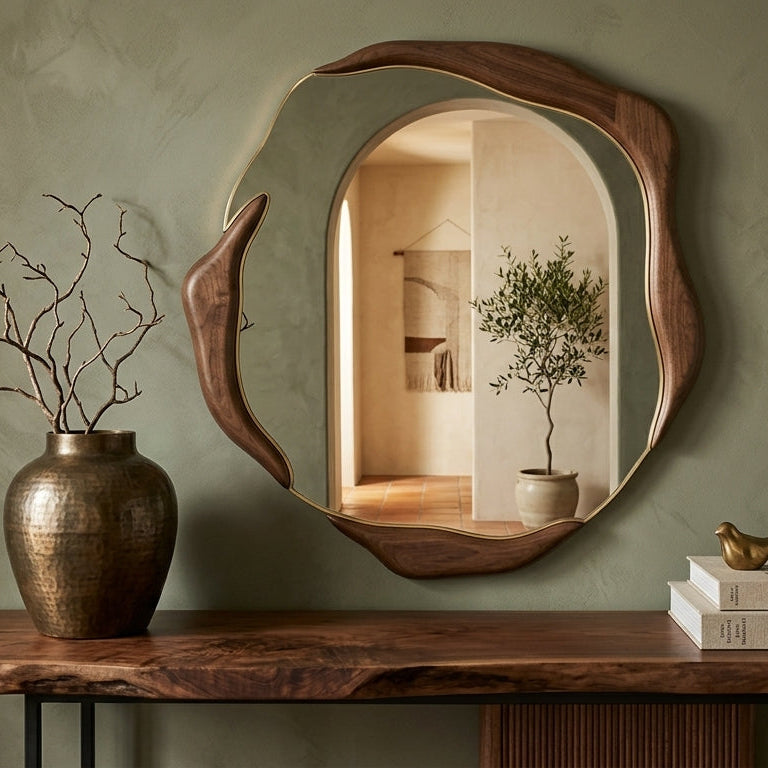 Asymmetrical Luxury  Modern Designer Unique Premium  Curve  Mirror
