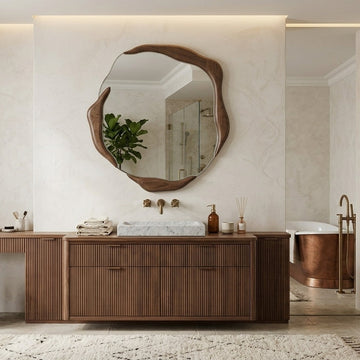 Asymmetrical Luxury  Modern Designer Unique Premium  Curve  Mirror