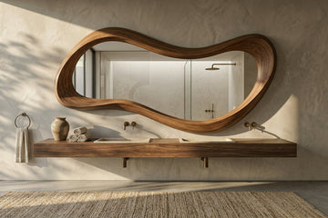 Asymmetrical Luxury  Modern Designer Unique Premium Crown Mirror