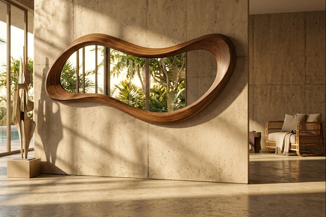 Asymmetrical Luxury  Modern Designer Unique Premium Crown Mirror