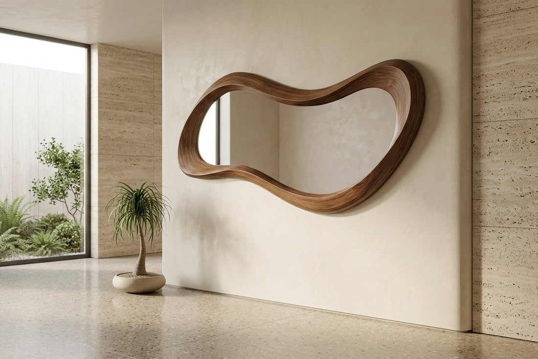 Asymmetrical Luxury  Modern Designer Unique Premium Crown Mirror