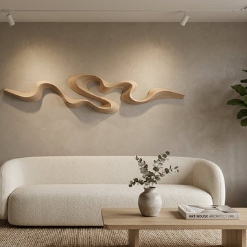 Premium Unique Luxury Modern Artisan Exclusive Handcrafted Abstract Infinite Ribbon Wall Art