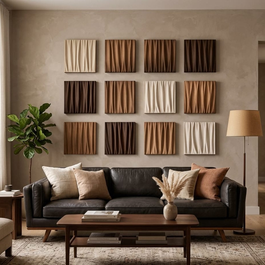 Premium Unique Luxury Modern Artisan Exclusive Handcrafted Abstract Velvet Waves Wall Art