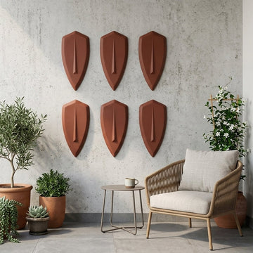 Premium Unique Luxury Modern Artisan Exclusive Handcrafted Abstract Shield Symphony Wall Art