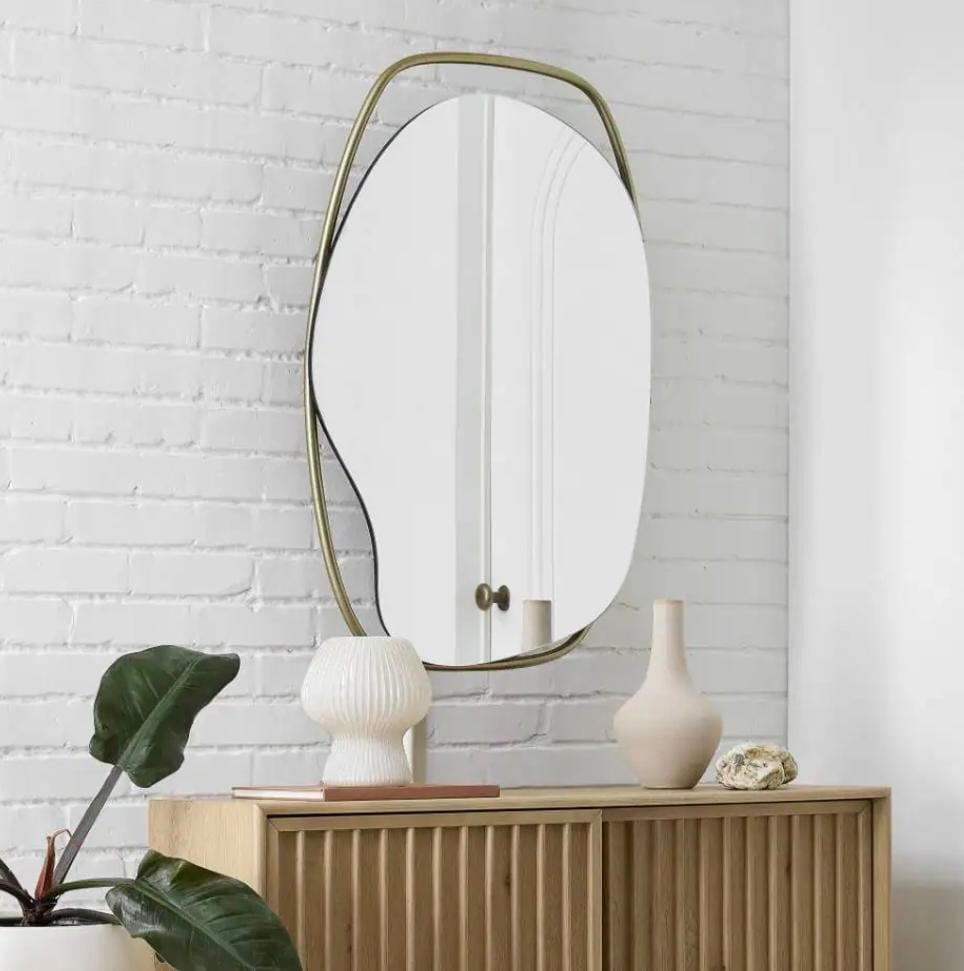 Asymmetrical Luxury  Modern Designer Unique Premium Zen Mirror