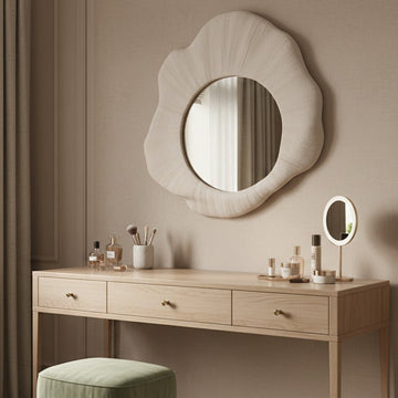 Asymmetrical Luxury  Modern Designer Unique Premium Orchid Mirror