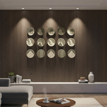 Premium Unique Luxury Modern Artisan Exclusive Handcrafted Abstract Atlas Disc Wall Art