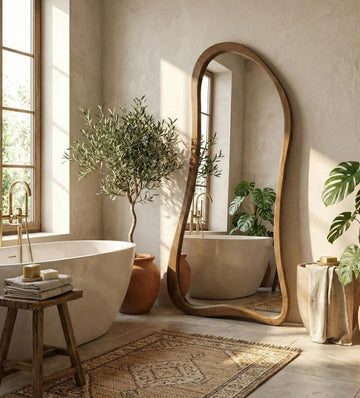 Asymmetrical Luxury  Modern Designer Unique Premium Helix  Mirror
