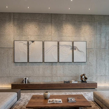 Premium Unique Luxury Modern Artisan Exclusive Handcrafted Abstract Flowridge Panels Wall Art