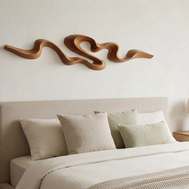 Premium Unique Luxury Modern Artisan Exclusive Handcrafted Abstract Infinite Ribbon Wall Art