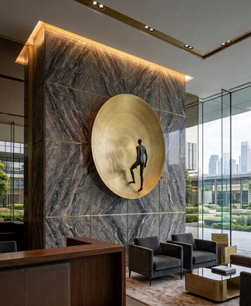 Premium Unique Luxury Modern Artisan Exclusive Handcrafted Abstract The Golden Portal Wall Art