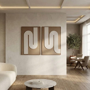 Premium Unique Luxury Modern Artisan Exclusive Handcrafted Abstract Line Curve Wall Art