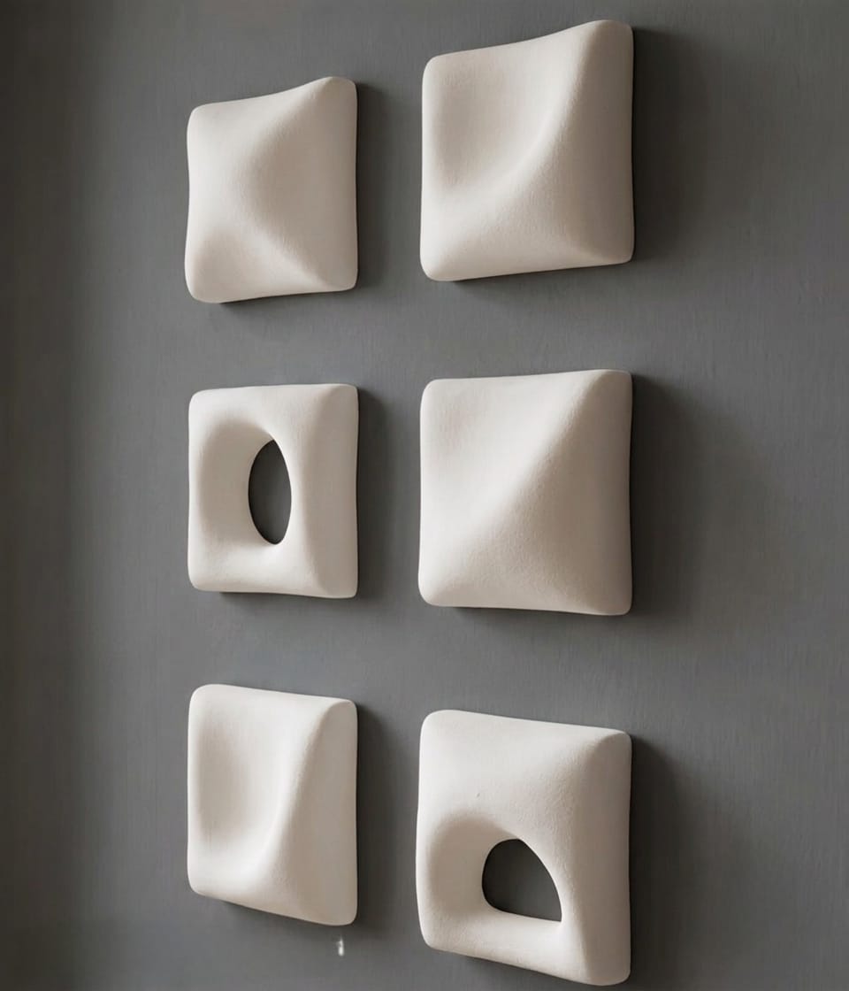 Premium Unique Luxury Modern Artisan Exclusive Handcrafted Abstract Soft Blocks Wall Art