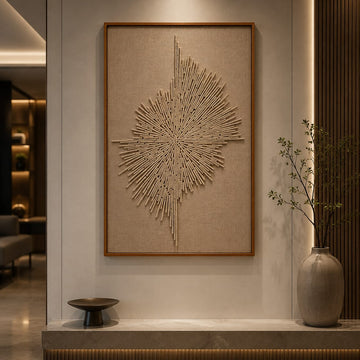 Premium Unique Luxury Modern Artisan Exclusive Handcrafted Abstract Leaf Aura Wall Art