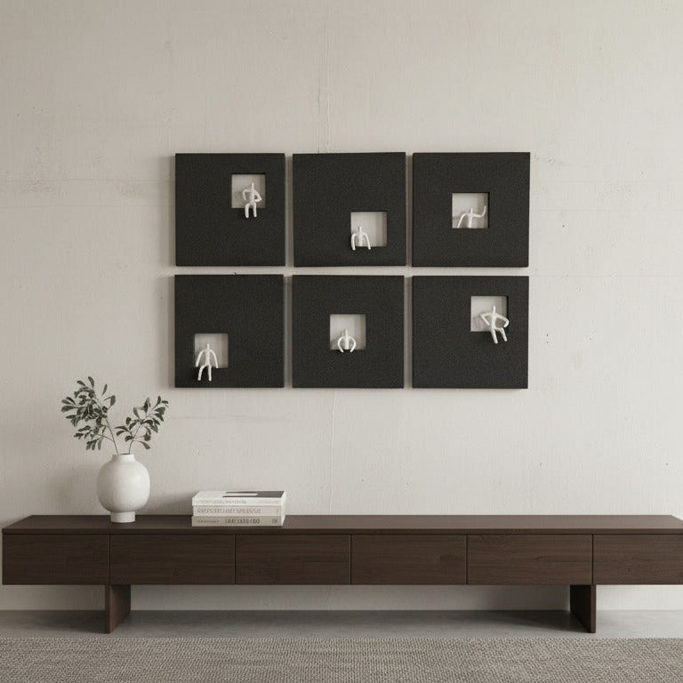 Premium Unique Luxury Modern Artisan Exclusive Handcrafted Abstract Grey Scale Wall Art