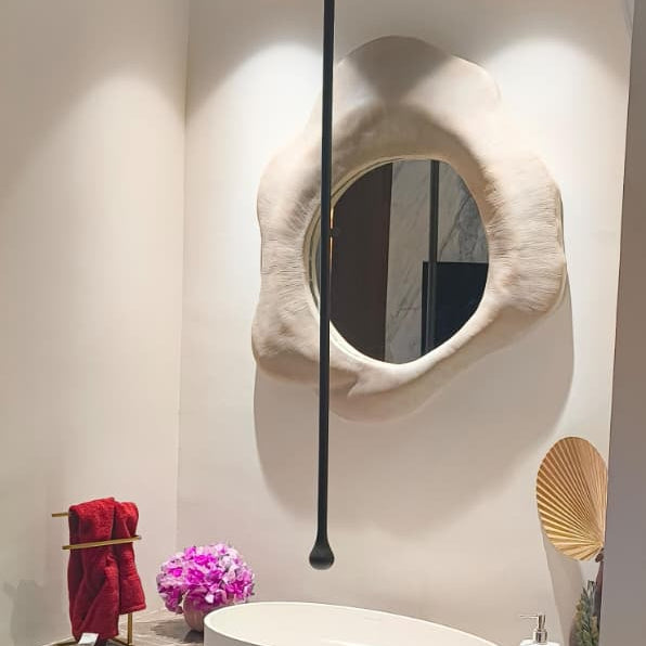 Asymmetrical Luxury  Modern Designer Unique Premium Orchid Mirror