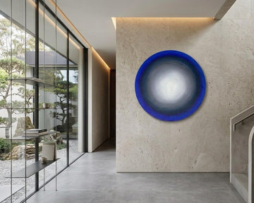 Premium Unique Luxury Modern Artisan Exclusive Handcrafted Abstract Azure Wall Art