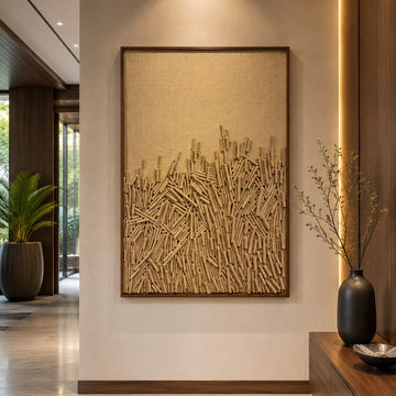 Premium Unique Luxury Modern Artisan Exclusive Handcrafted Abstract Woven Peaks Walll Art