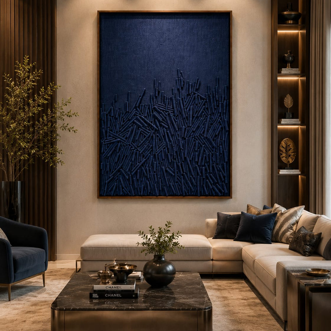 Premium Unique Luxury Modern Artisan Exclusive Handcrafted Abstract Woven Peaks Walll Art
