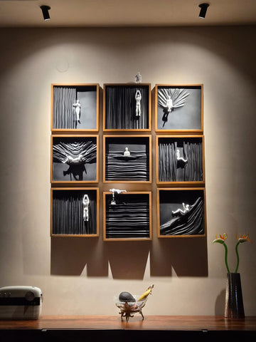 Premium Unique Luxury Modern Artisan Exclusive Handcrafted Abstract Human Drapes Wall Art