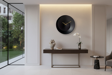 Designer Luxury Premium Minimalist Abstract Mordern  Metal And Wooden Magic Art Wall Clock