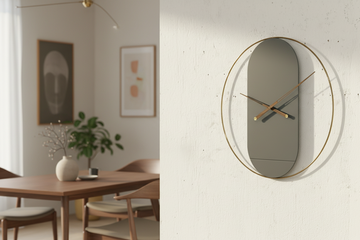 Designer Luxury Premium Minimalist Abstract Mordern  Metal And Wooden Pluto Wall Clock