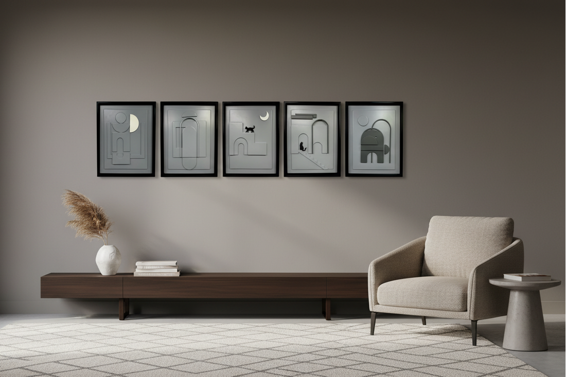 Premium Unique Luxury Modern Artisan Exclusive Handcrafted Abstract Cat Wall Art