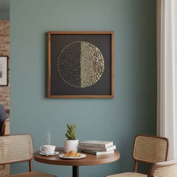 Premium Unique Luxury Modern Artisan Exclusive Handcrafted Abstract Pyrite Half Round Wall Art