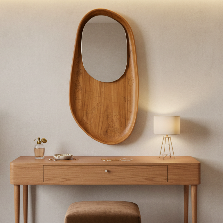Asymmetrical Luxury  Modern Designer Unique Premium Evara Mirror
