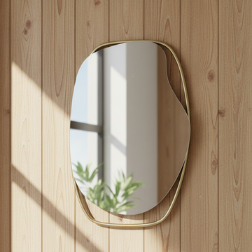 Asymmetrical Luxury  Modern Designer Unique Premium Zen Mirror