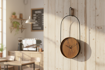 Designer Luxury Premium Minimalist Abstract Mordern  Metal And Wooden Icon Wall Clock