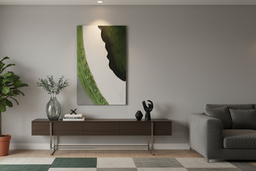 Premium Unique Luxury Modern Artisan Exclusive Handcrafted Abstract Olive Hues Wall Art