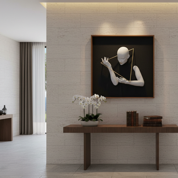 Premium Unique Luxury Modern Artisan Exclusive Handcrafted Abstract Lady With Traingle ring Wall Art