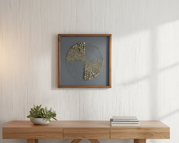 Premium Unique Luxury Modern Artisan Exclusive Handcrafted Abstract Pyrite Cone Wall Art