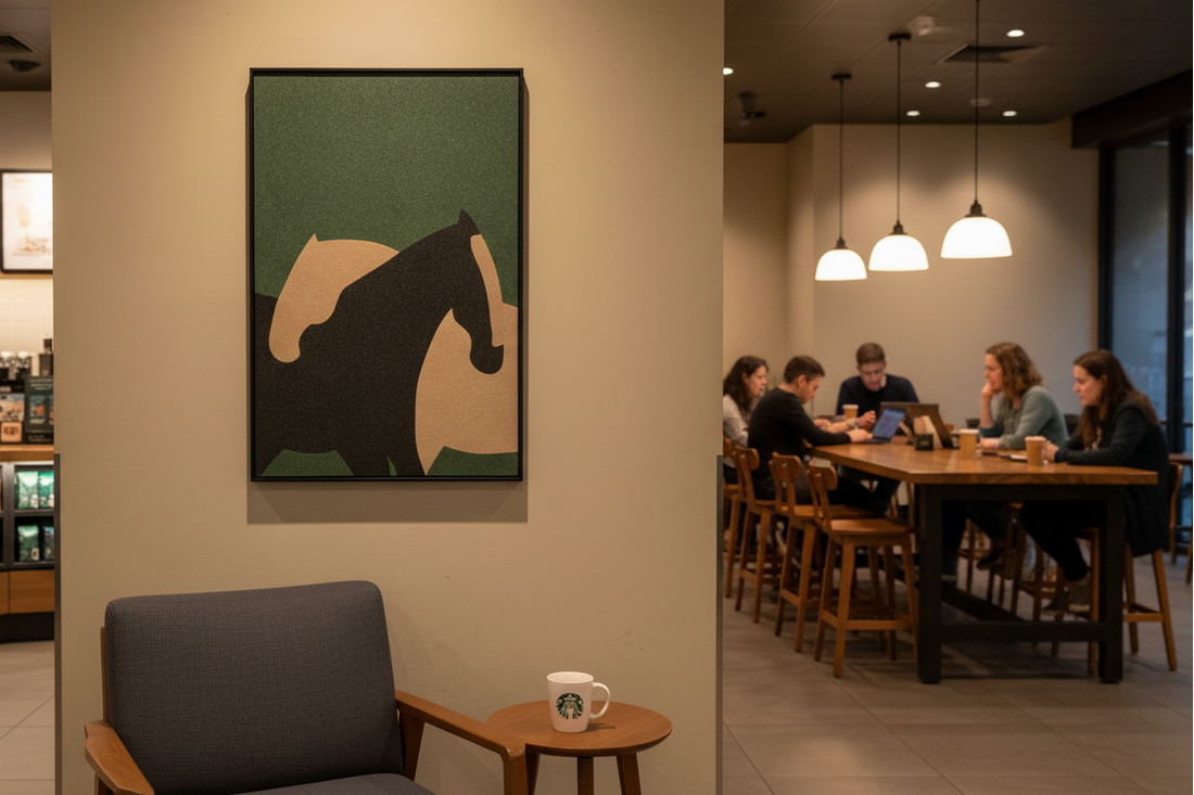 Premium Unique Luxury Modern Artisan Exclusive Handcrafted Abstract Double Horse Wall Art