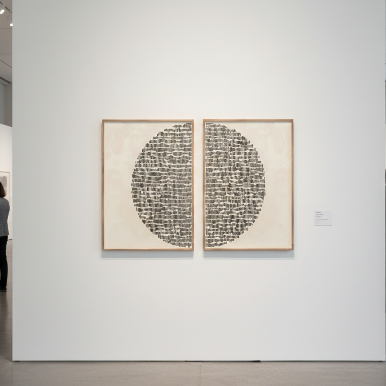 Premium Unique Luxury Modern Artisan Exclusive Handcrafted Abstract Divided Circle Wall Art