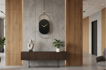 Designer Luxury Premium Minimalist Abstract Mordern  Metal And Wooden Pro Champion Wall Clock